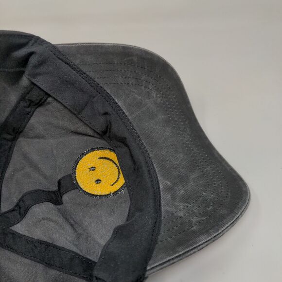 David & Young Women's Slideback Hat Gray OSFM Fuzzy Smiley Face Logo - Picture 10 of 11